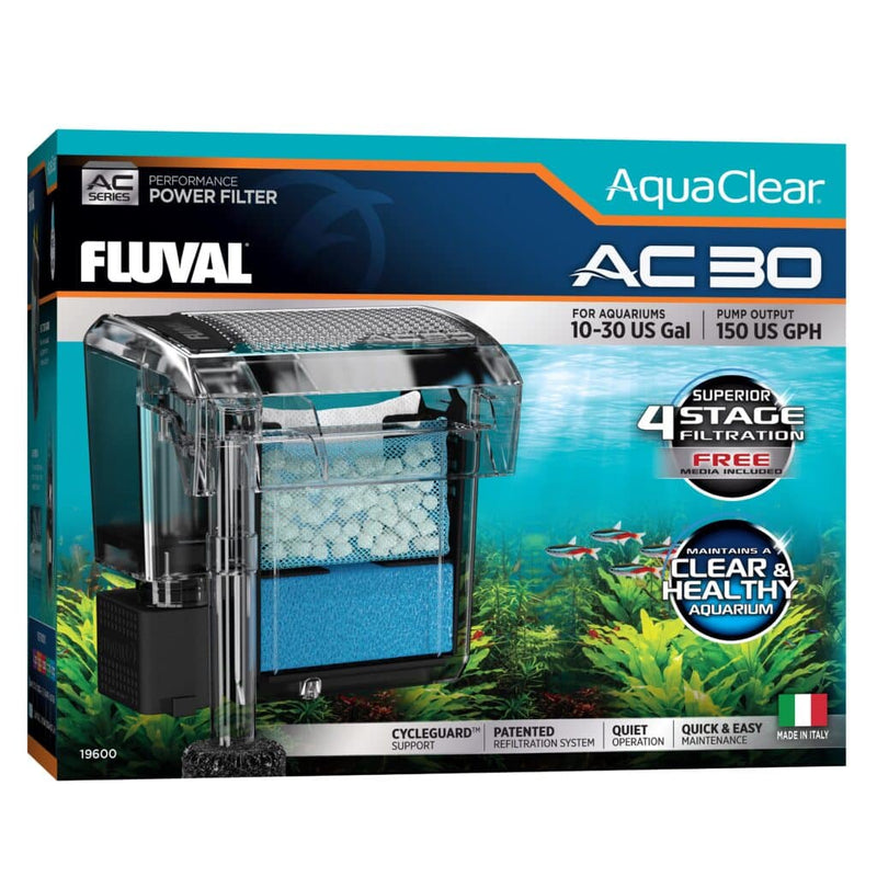 Fluval Aquaclear Hang on Filter AC30 (545L/h, 38-114L) - Aquatic Supplies Australia