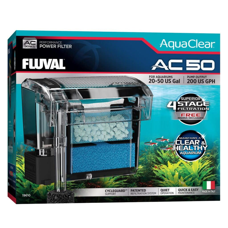Fluval Aquaclear Hang on Filter AC50 (757L/h, 76-190L) - Aquatic Supplies Australia