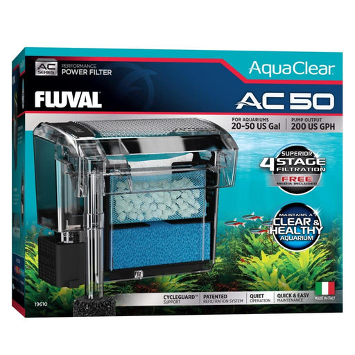 Fluval Aquaclear Hang on Filter AC50 (757L/h, 76-190L) - Aquatic Supplies Australia