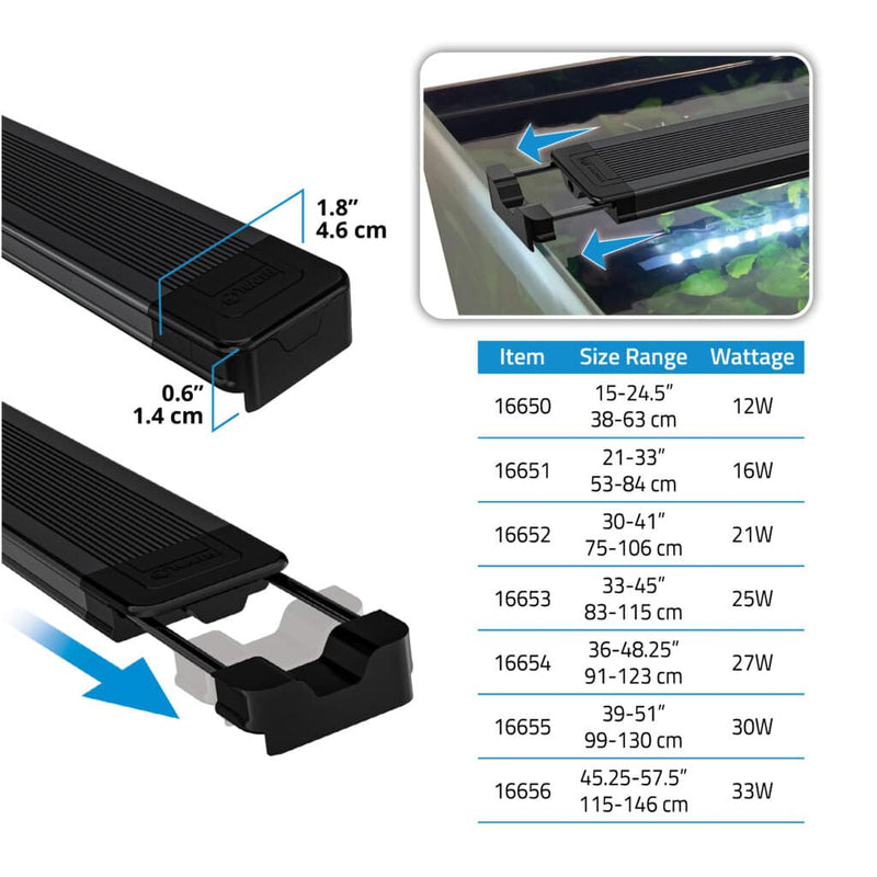 Fluval Aquasky 3.0 RGB+W 33w 115 - 146cm - Aquatic Supplies Australia