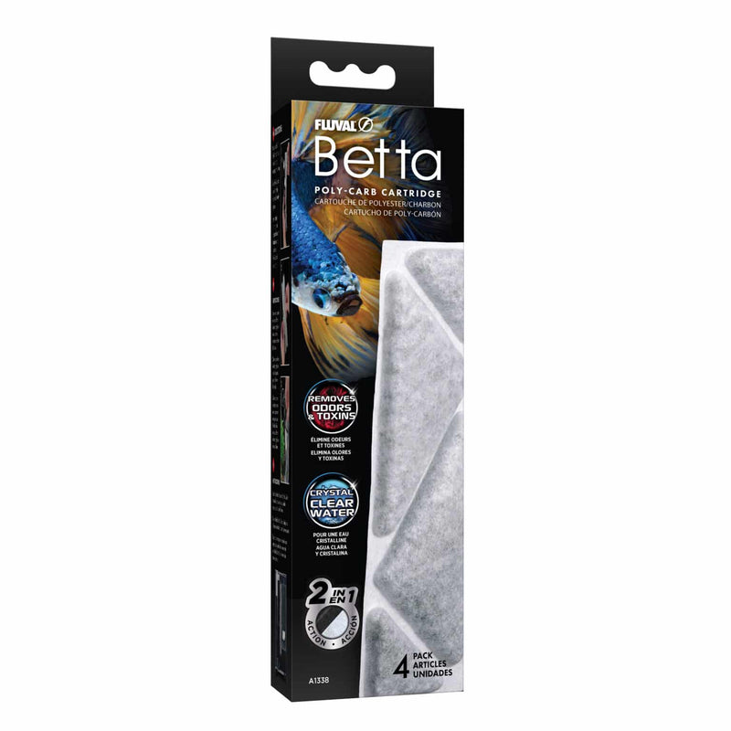 Fluval Betta Poly-Carb Cartridge 4 Pack ( A1338) - Aquatic Supplies Australia