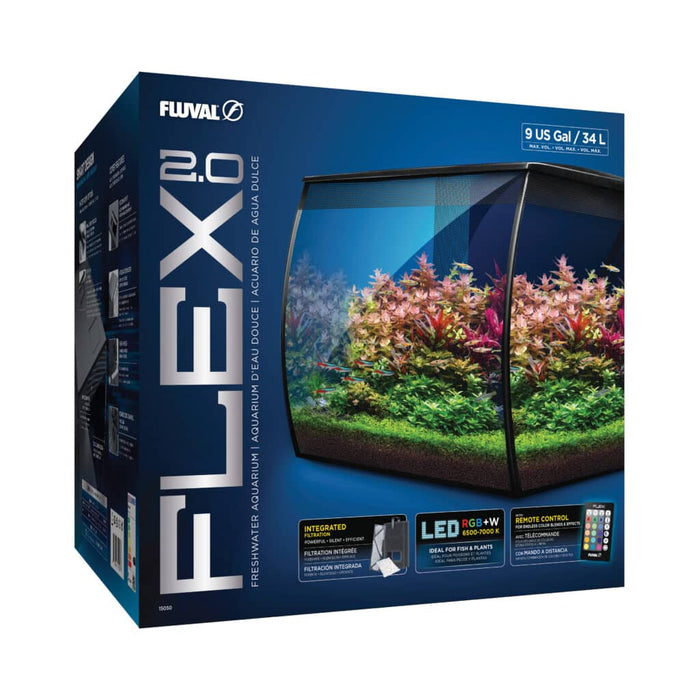 Fluval FLEX 2.0 Aquarium Kit 34L Black (NEW MODEL)