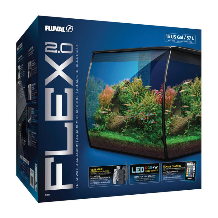 Fluval FLEX 2.0 Aquarium Kit 57L Black (NEW MODEL)