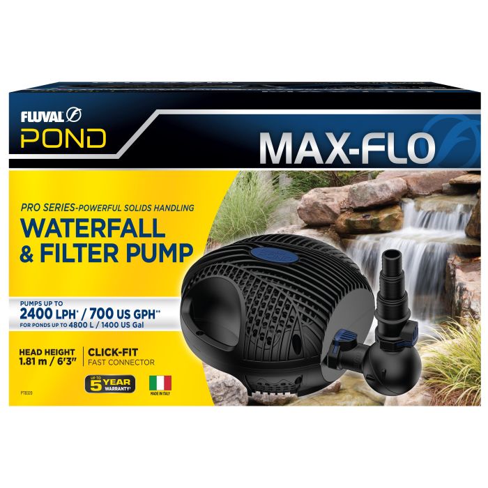 Fluval Max-Flo Waterfall & Filter Pump 2400L/h (ponds up to 4800L) - Aquatic Supplies Australia