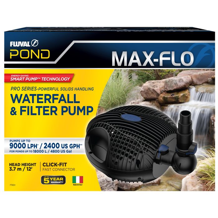 Fluval Max-Flo Waterfall & Filter Pump 9000L/h (ponds up to 18000L) - Aquatic Supplies Australia