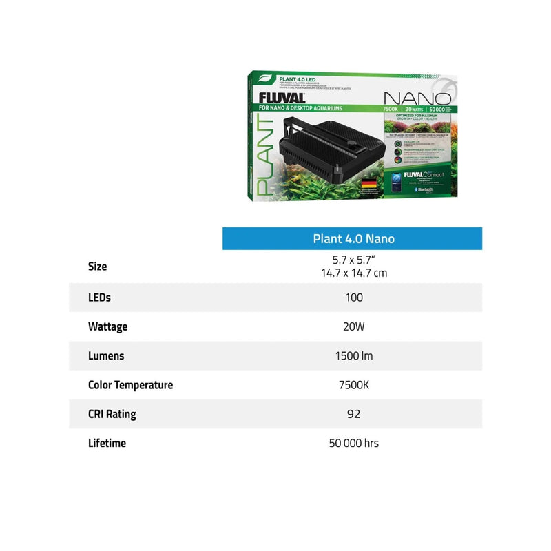 Fluval Plant 4.0 Nano Bluetooth LED 20W - Aquatic Supplies Australia