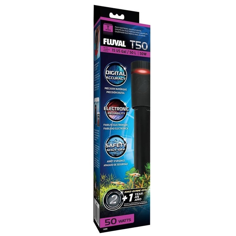 Fluval T Series Heater 50W (50L) - Aquatic Supplies Australia