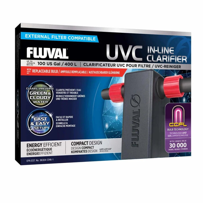 Fluval UVC In - Line Clarifier 3W with Timer - Aquatic Supplies Australia