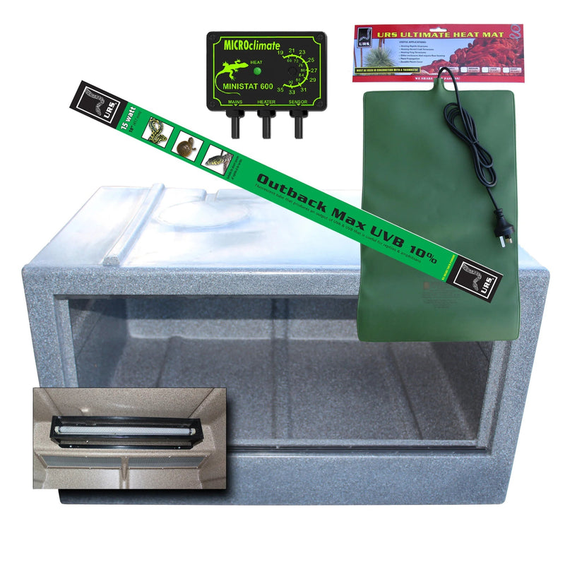 URS Deluxe Reptile Vivarium with Heat & Light - Medium - Aquatic Supplies Australia