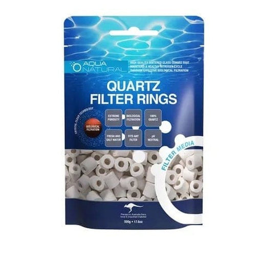 Aqua Natural Quartz Filter Rings 500g Aquatic Supplies Australia
