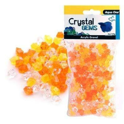 Aqua One Acrylic Crystal Gems Sunset 145g - Aquatic Supplies Australia
