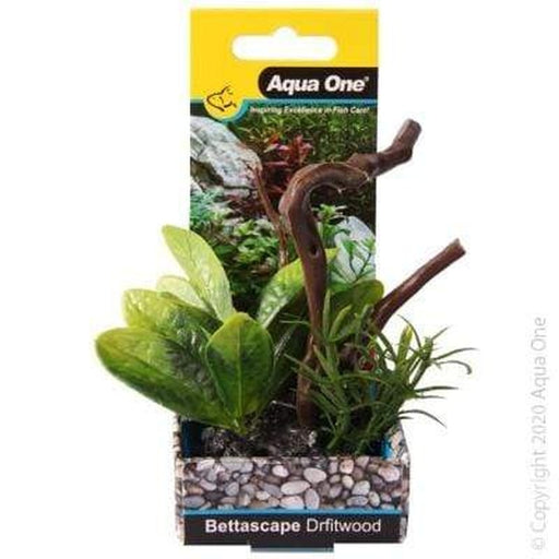 Aqua One Bettascape Lily Leaf On Driftwood Green 15cm - Aquatic Supplies Australia