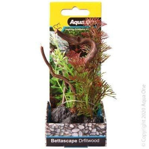 Aqua One Bettascape Mayaca Fern On Driftwood Green 15cm - Aquatic Supplies Australia