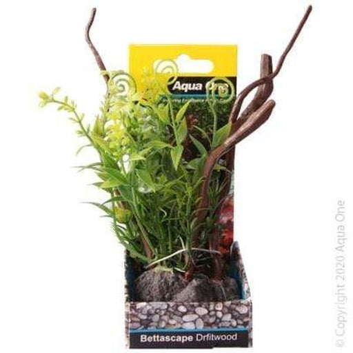 Aqua One Bettascape Spinning Grove Driftwood Green 18cm - Aquatic Supplies Australia