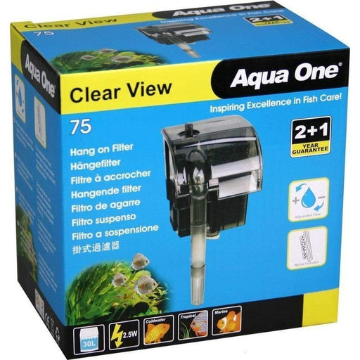 Aqua One ClearView 75 Hang On Filter (30L, 190L/h) - Aquatic Supplies Australia
