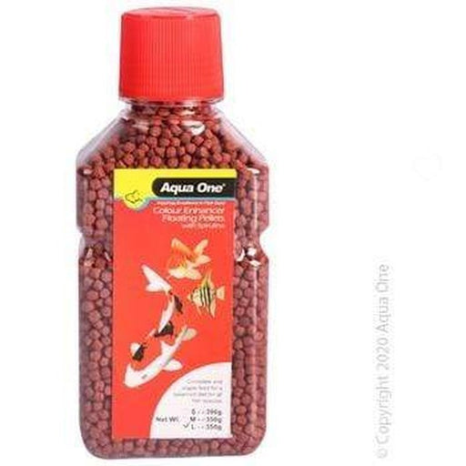 Aqua One Colour Enhancer Pellet Food 3 - 5mm 350g - Aquatic Supplies Australia