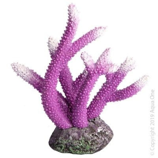 Aqua One Copi Coral Staghorn Purple 6.5 x 14.5 x 15.5cm - Aquatic Supplies Australia
