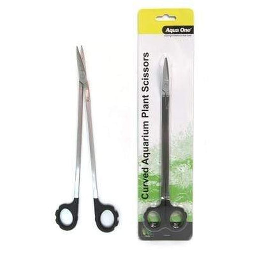 Aqua One Easy Reach Aquarium Plant Scissors Curved 25cm - Aquatic Supplies Australia