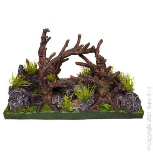 Aqua One Ecoscape Driftwood on Rock Garden Extra Large 41.3 x 25.5 x 25cm - Aquatic Supplies Australia