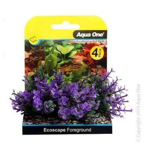 Aqua One Ecoscape Foreground Catspaw 5cm Purple 4 Pack - Aquatic Supplies Australia