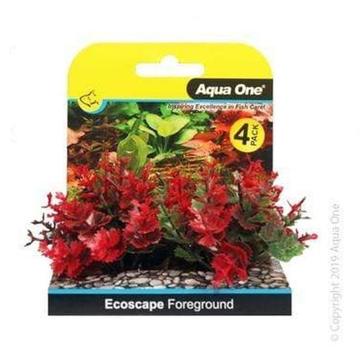 Aqua One Ecoscape Foreground Catspaw Red 5cm 4 Pack - Aquatic Supplies Australia