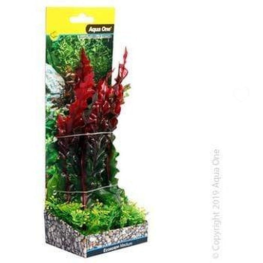 Aqua One Ecoscape Medium Ruffled Lace Plant Red 20cm - Aquatic Supplies Australia