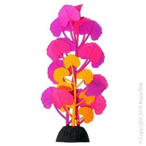 Aqua One Flexiscape Medium Pennywort Purple, Pink and Orange Plant 17.5cm - Aquatic Supplies Australia