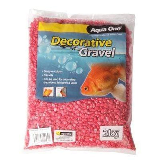 Aqua One Gravel Metallic Red 2kg - Aquatic Supplies Australia