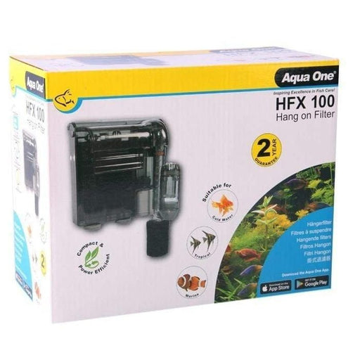 Aqua One HFX 100 Hang On Filter (100L, 350L/h) Aquatic Supplies Australia