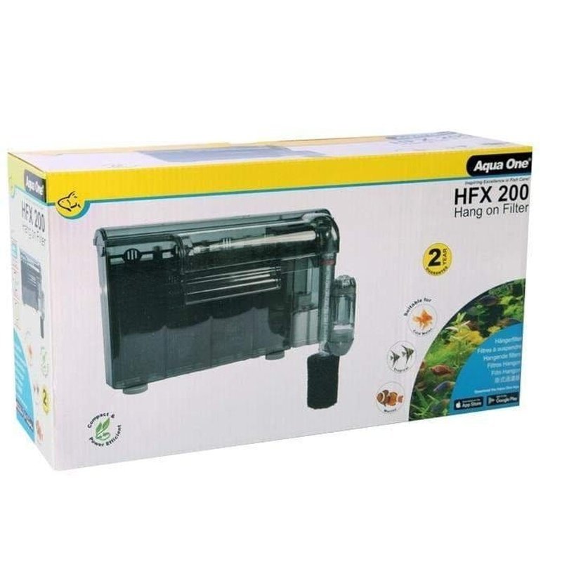 Aqua One HFX 200 Hang On Filter (200L, 600L/h) - Aquatic Supplies Australia