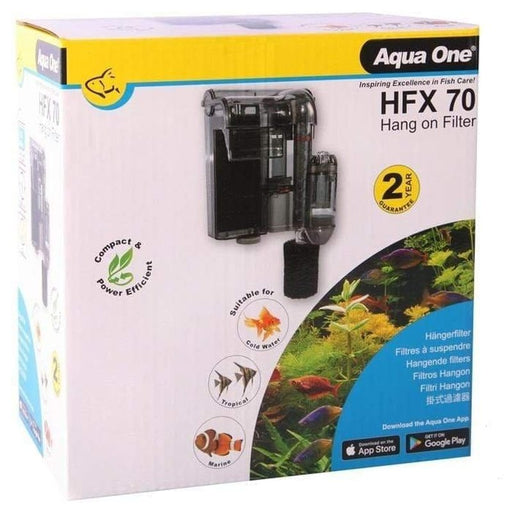 Aqua One HFX 70 Hang On Filter (70L, 280L/h) Aquatic Supplies Australia