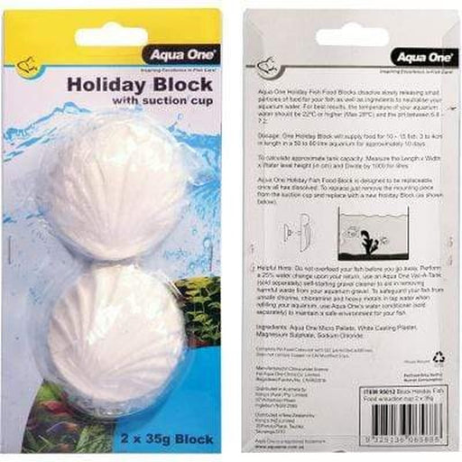 Aqua One Holiday Block with Suction Cup Twin Pack - Aquatic Supplies Australia