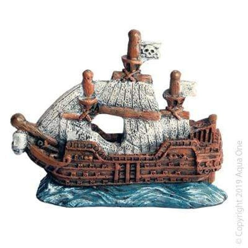 Aqua One Mini Pirate Ship 10.5 x 3 x 8.5 - Aquatic Supplies Australia