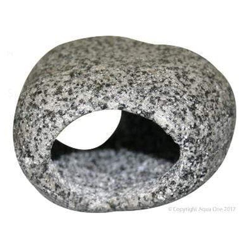 Aqua One Round Granite Cave Small 9.5 x 8.5 x 5.3cm - Aquatic Supplies Australia