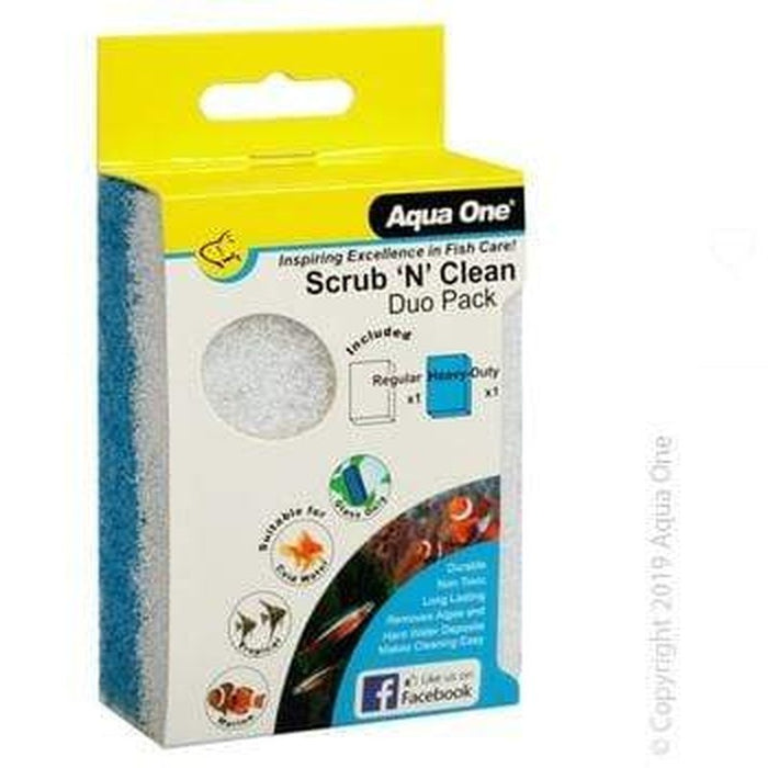 Aqua One Scrub N Clean Algae Pad Duo Pack - Aquatic Supplies Australia