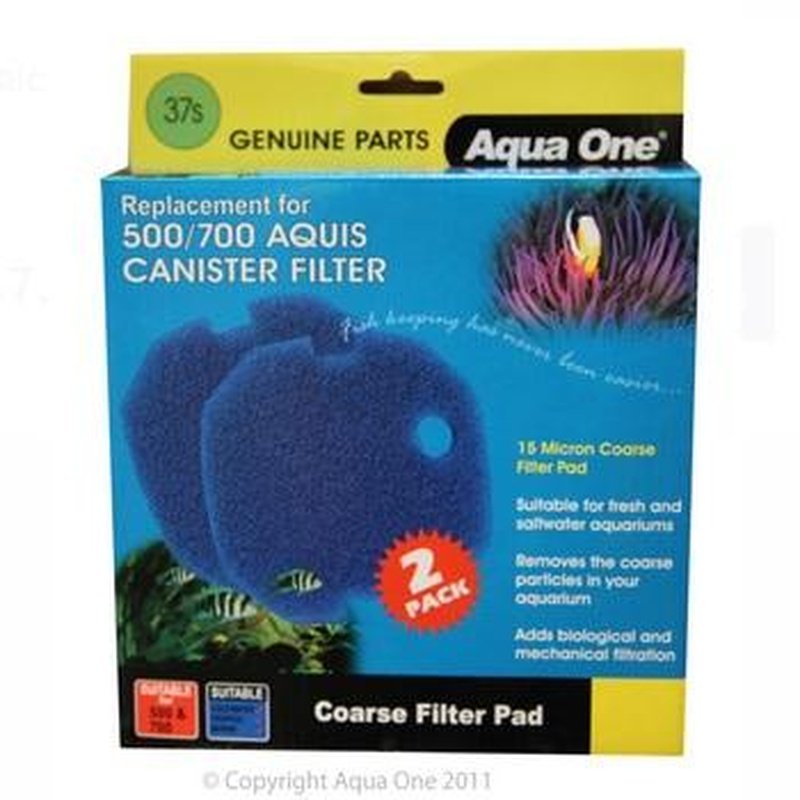 Aqua One Sponge 15ppi 2pk 37s - Aquis 500/700 - 25037s - Aquatic Supplies Australia