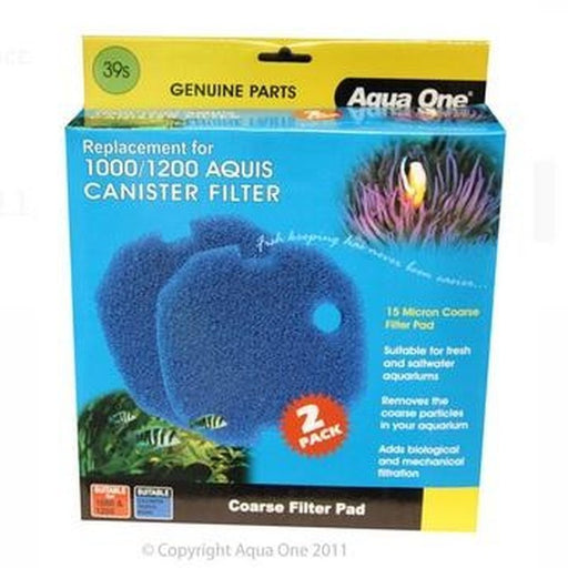 Aqua One Sponge 15ppi 2pk 39s - Aquis 1000/1200 - 25039s - Aquatic Supplies Australia