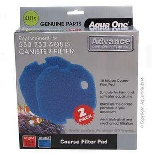 Aqua One Sponge 15ppi 2pk 401s - Aquis 550/750 - 25401s - Aquatic Supplies Australia