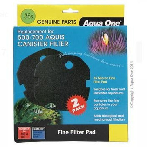 Aqua One Sponge 35ppi 2pk 38s - Aquis 500/700 - 25038s - Aquatic Supplies Australia