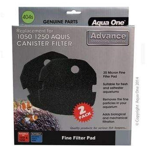 Aqua One Sponge 35ppi 2pk 404s - Aquis 1050/1250, Grandview 290 - 25404s Aquatic Supplies Australia