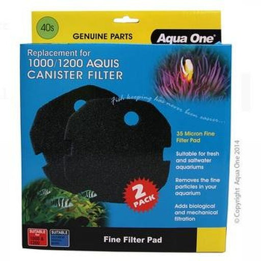 Aqua One Sponge 35ppi 2pk 40s - Aquis 1000/1200 - 25040s - Aquatic Supplies Australia