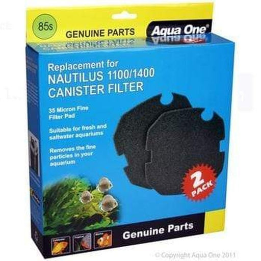 Aqua One Sponge 35ppi 2pk 85s - Nautilus 1100/1400, Brilliance 100/120/150 - 25085s - Aquatic Supplies Australia