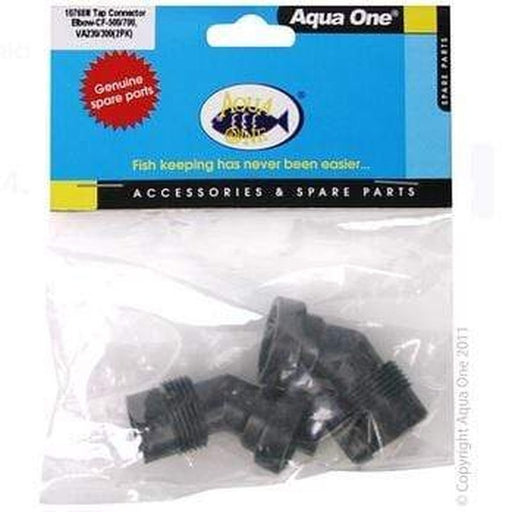Aqua One Tap Connector Elbow 2pk - Aquis 500 700 550 750 VA230 300 - 10768n - Aquatic Supplies Australia