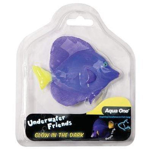 Aqua One Underwater Friends Glow in the Dark Floating Purple Tang - Aquatic Supplies Australia