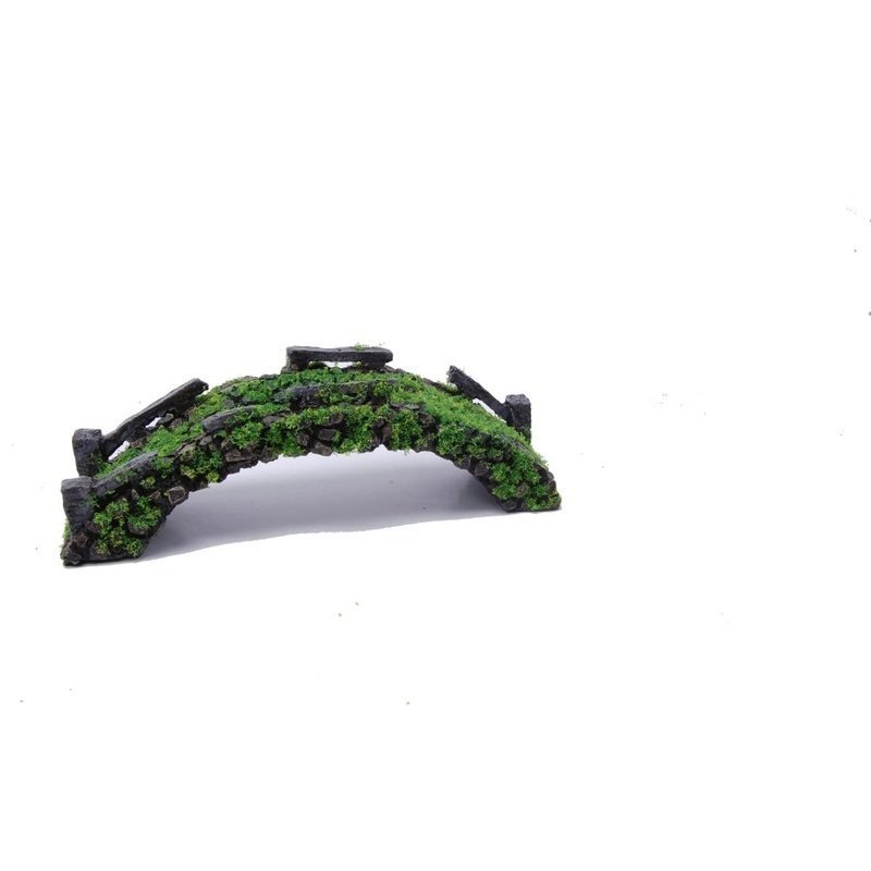 Aquatopia Bridge with Moss 26 x 8 x 8cm - Aquatic Supplies Australia