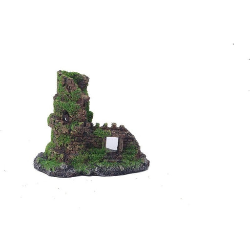 Aquatopia Castle with Moss 14 x 10 x 12cm - Aquatic Supplies Australia