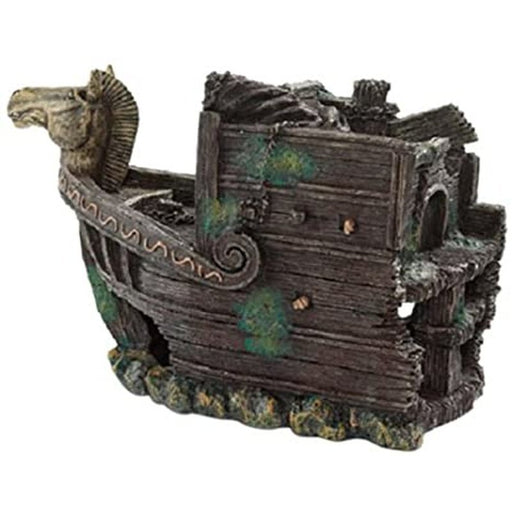 Aquatopia Half Boat with Horse Head 18x10x11.5 - Aquatic Supplies Australia