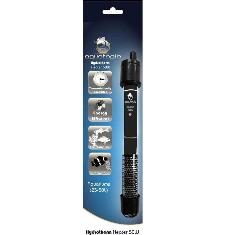 Aquatopia Hydrotherm Heater 50W 22cm (25-50L) - Aquatic Supplies Australia