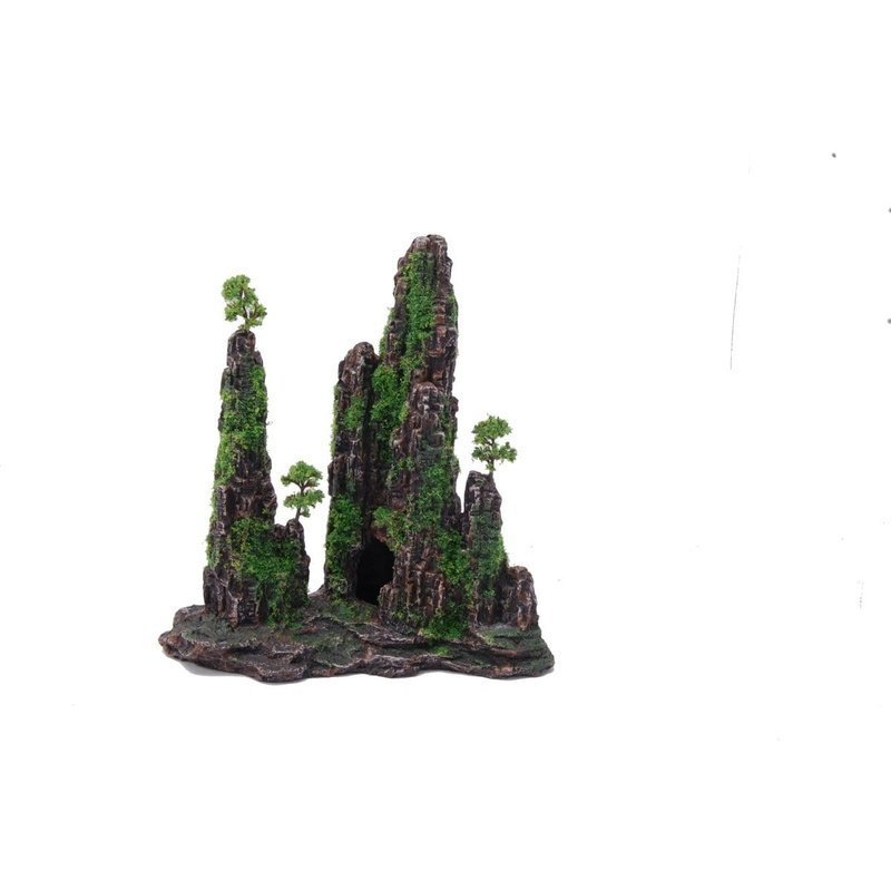 Aquatopia Mountain with Moss 21 x 10 x 22cm - Aquatic Supplies Australia