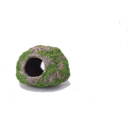 Aquatopia Round Rock with Moss 11 x 10 x 8cm - Aquatic Supplies Australia